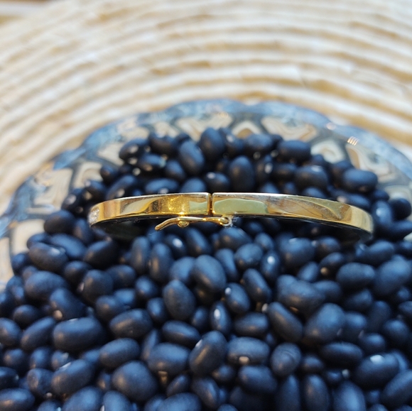 Vintage Goldtone Rhinestone Bangle - Picture 12 of 14